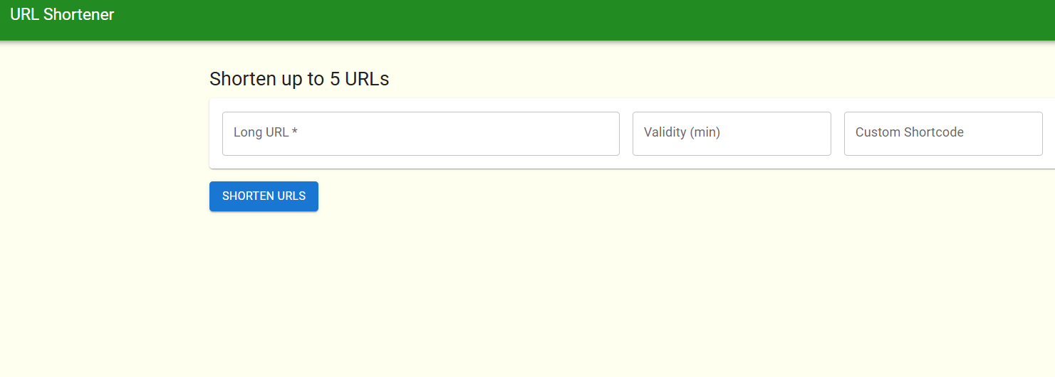 URL Shortener Screenshot